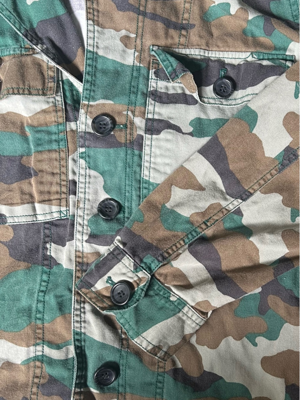 J. Crew Women's Camouflage Utility Jacket in Green and Brown - Picture 4 of 4